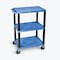 Luxor Tuffy Utility Cart - Three Shelves - Blue with Black Legs WT34BUS-B - alternate 1
